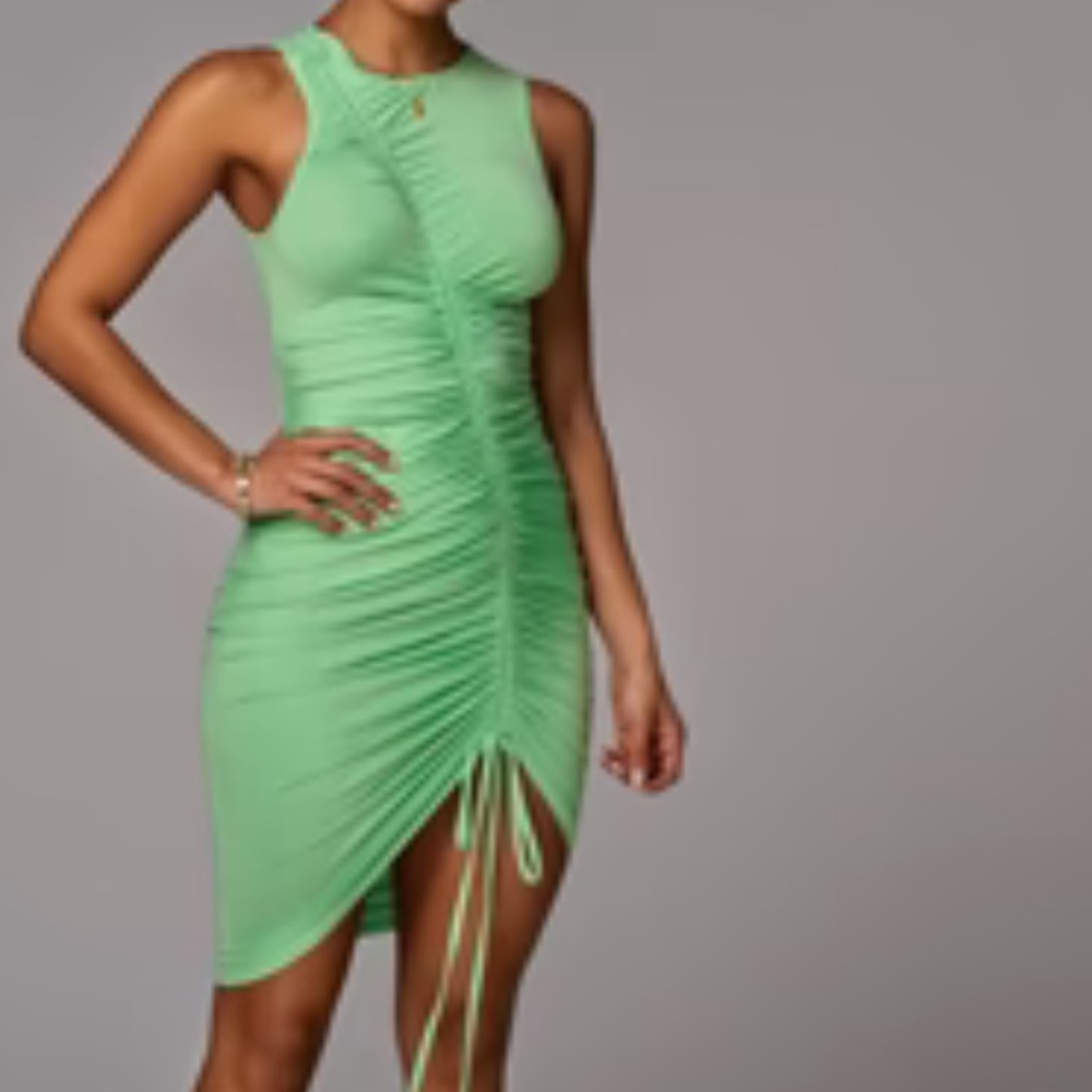 Scrunch front dress